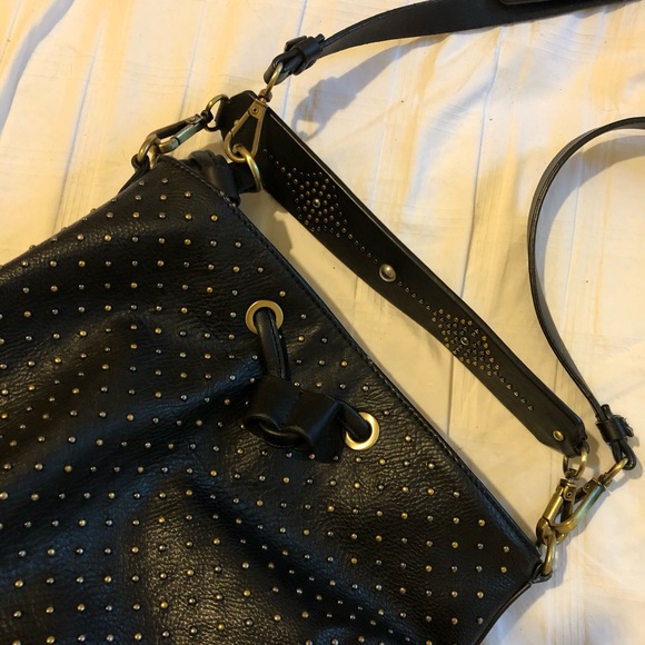 Black Studded Bucket Bag - Picture 5 of 9